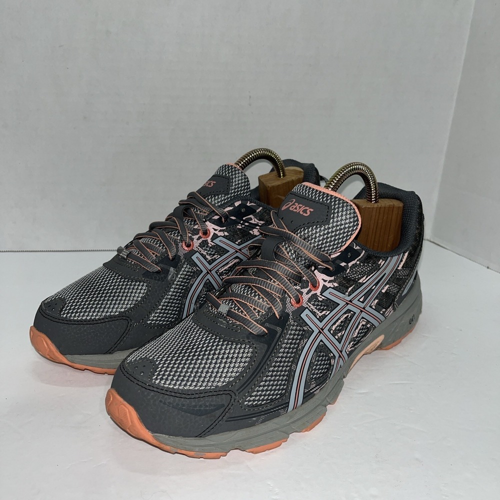 Asics Women's Gel Venture 6 Gray/Peach Trail Running Shoes  Size‎ 10 T7G6N